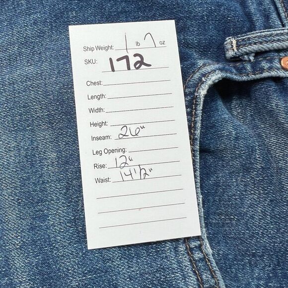 Mother Superior High Waisted Rider Skimp Jeans in Cowboy's Don't Cry Size 30 - Picture 7 of 7